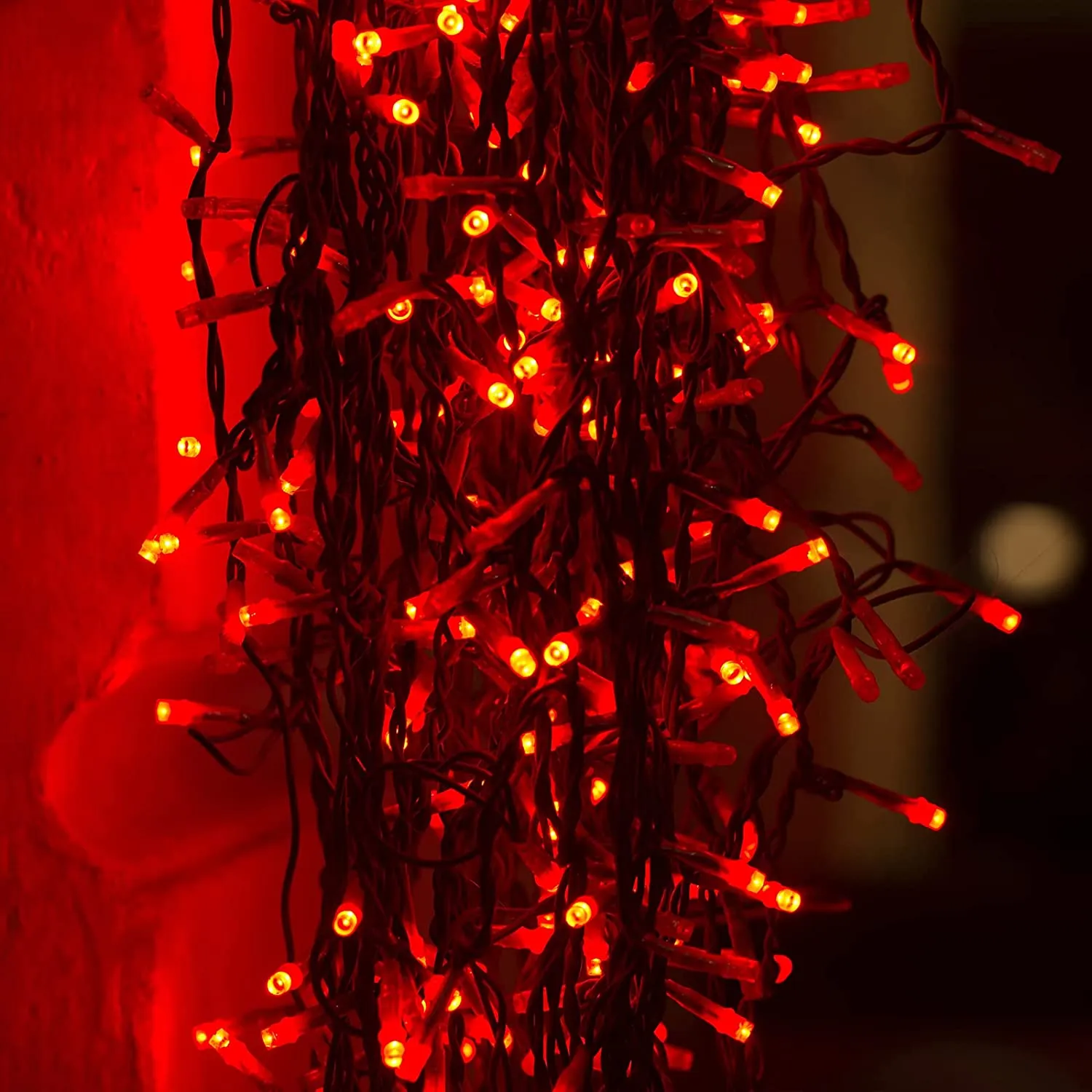 200 LED Orange Halloween String Lights - 66ft - 8 Modes - Outdoor/Indoor - 1 Pack