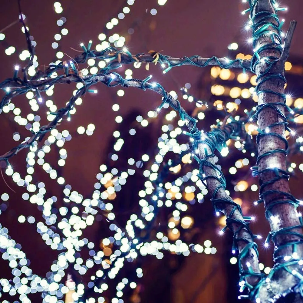 200 LED White Fairy String Lights - 66ft - 8 Modes - Plug-in - Outdoor/Indoor - 1 Pack