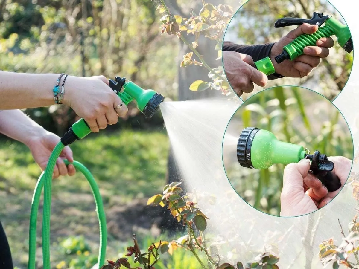 60M Expandable And Contractible Garden Hose -Green