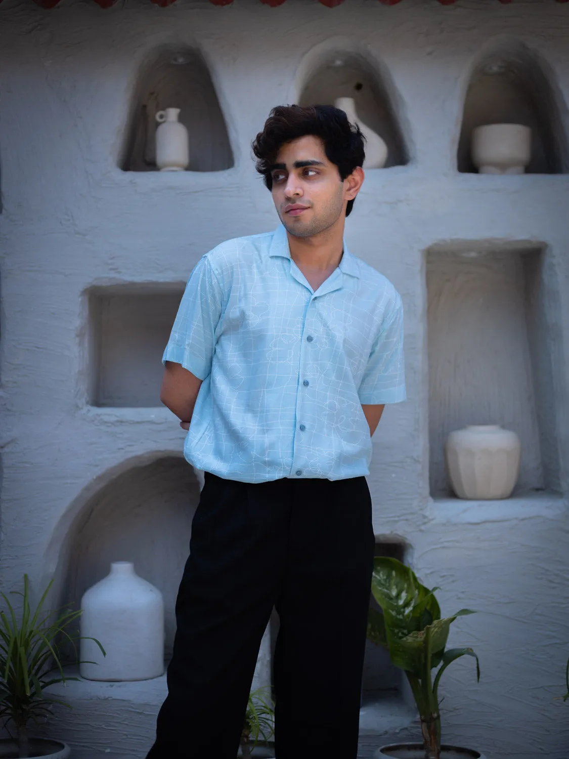 Abstract Printed Sustainable Rayon Unisex Shirt