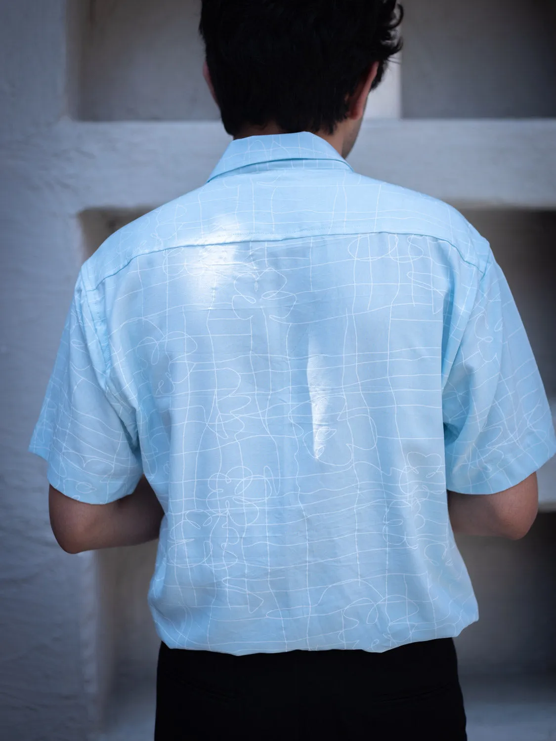 Abstract Printed Sustainable Rayon Unisex Shirt