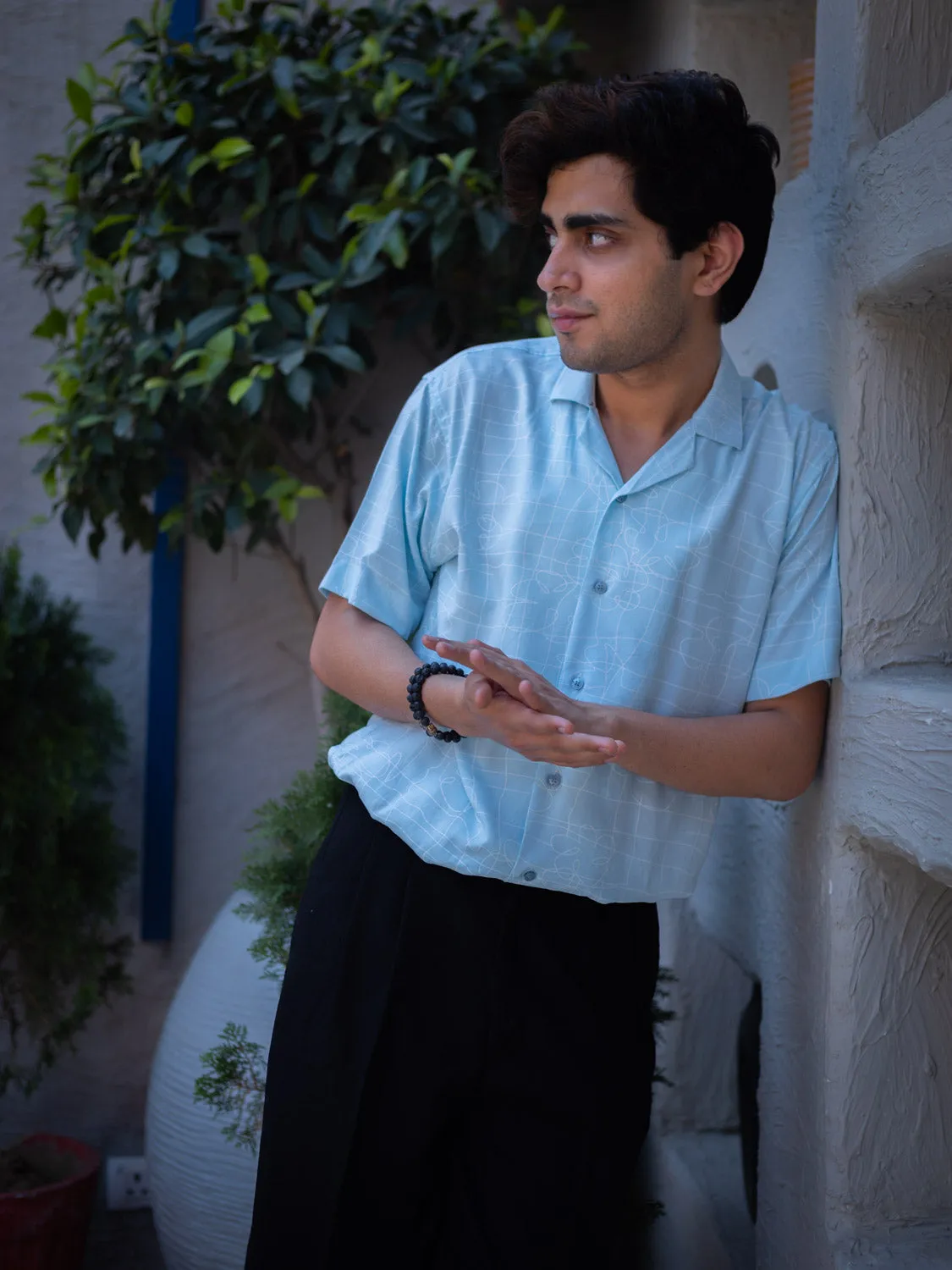 Abstract Printed Sustainable Rayon Unisex Shirt