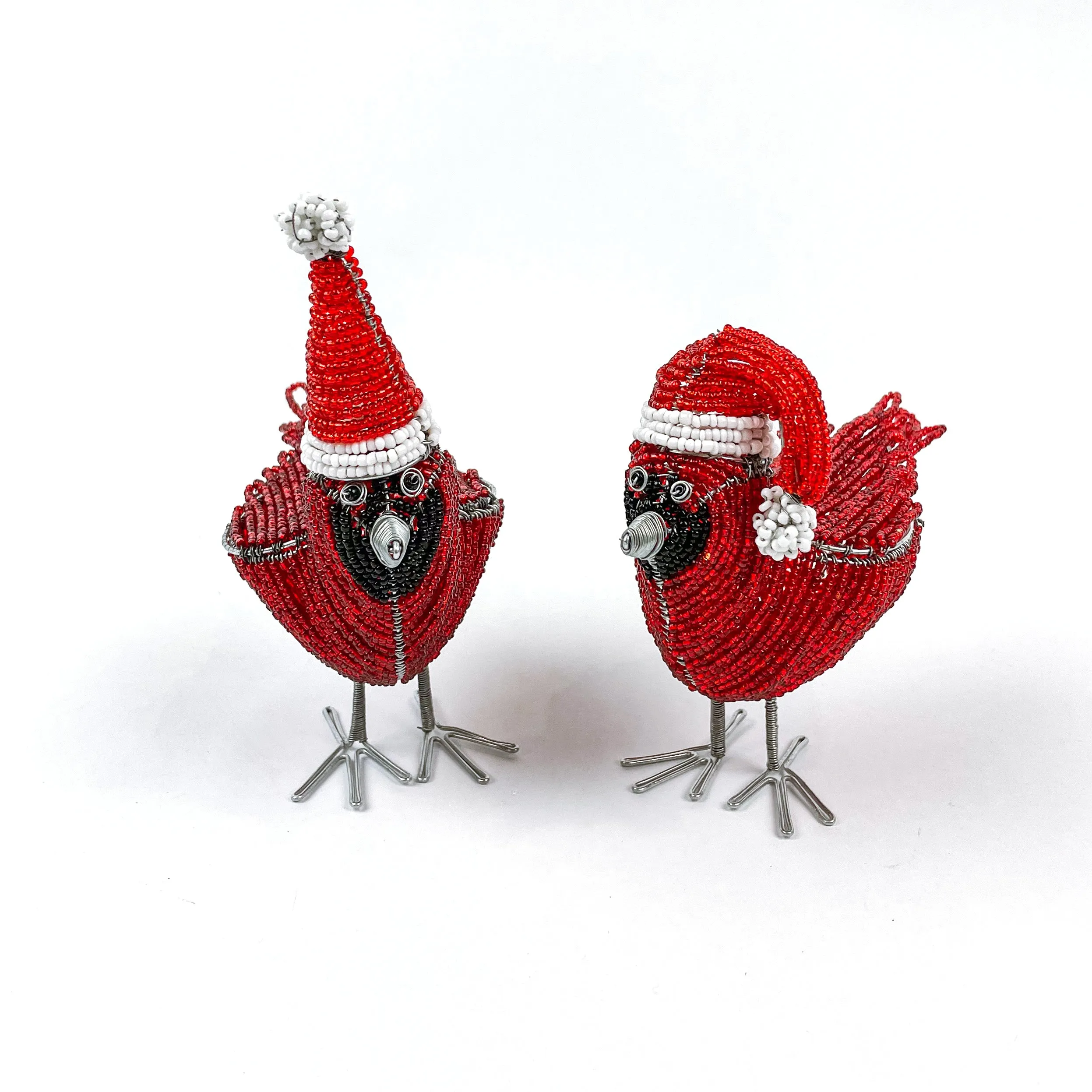 Beaded Cardinal with Straight Toque