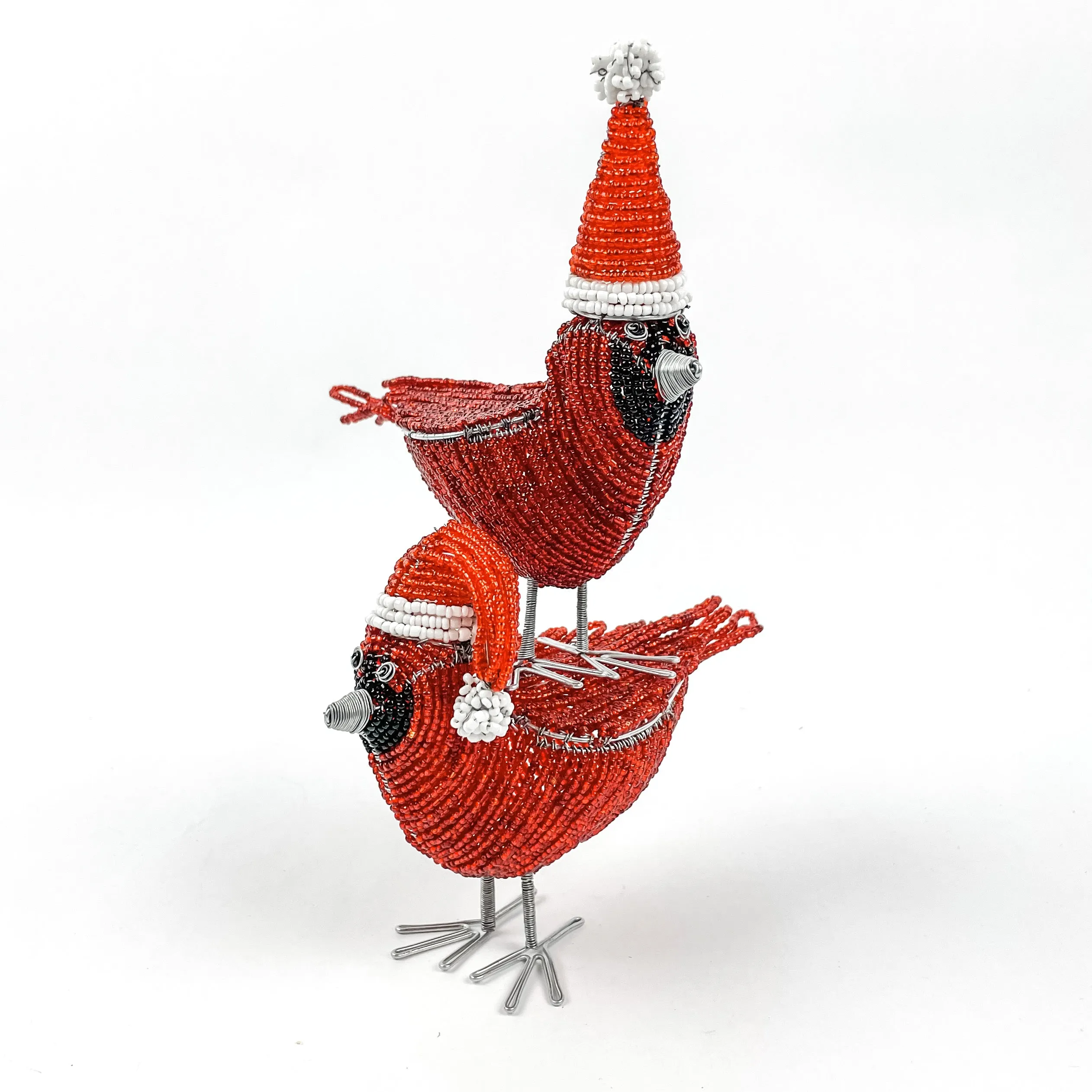 Beaded Cardinal with Straight Toque