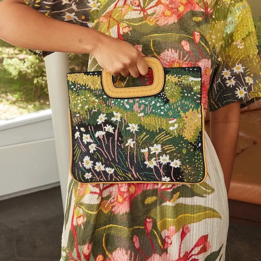 Beaded Clutch in Daisy Field - Nancybird