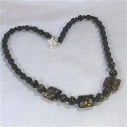 Black Handmade Artisan & Black Onyx Bead Necklace