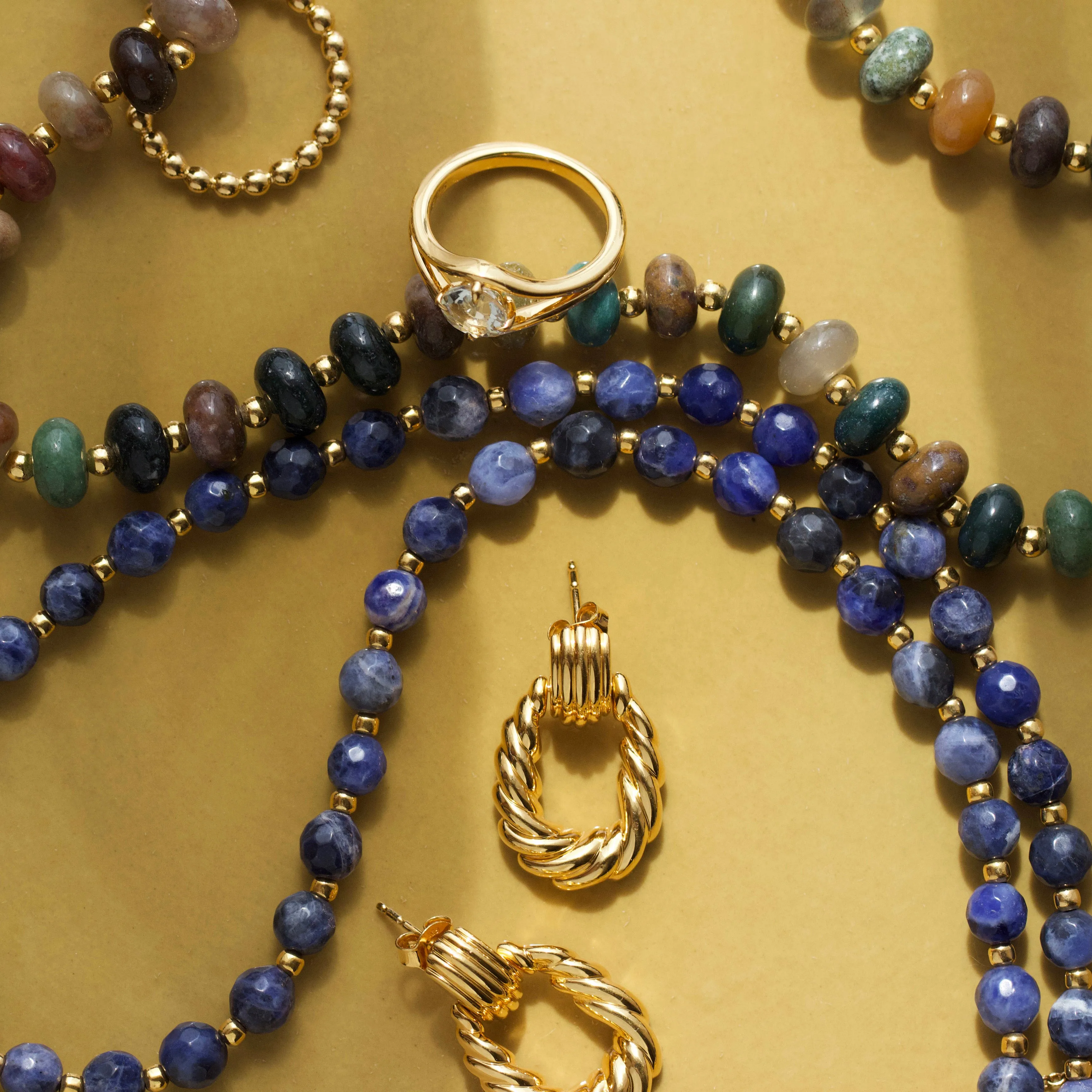 Blue Sodalite Beaded Necklace