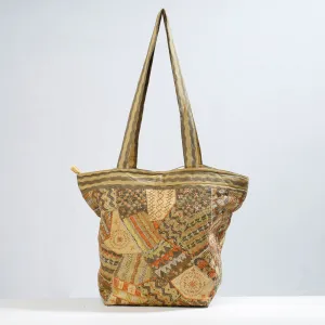 Brown - Lambani Hand Embroidery Patchwork Cotton Shoulder Bag