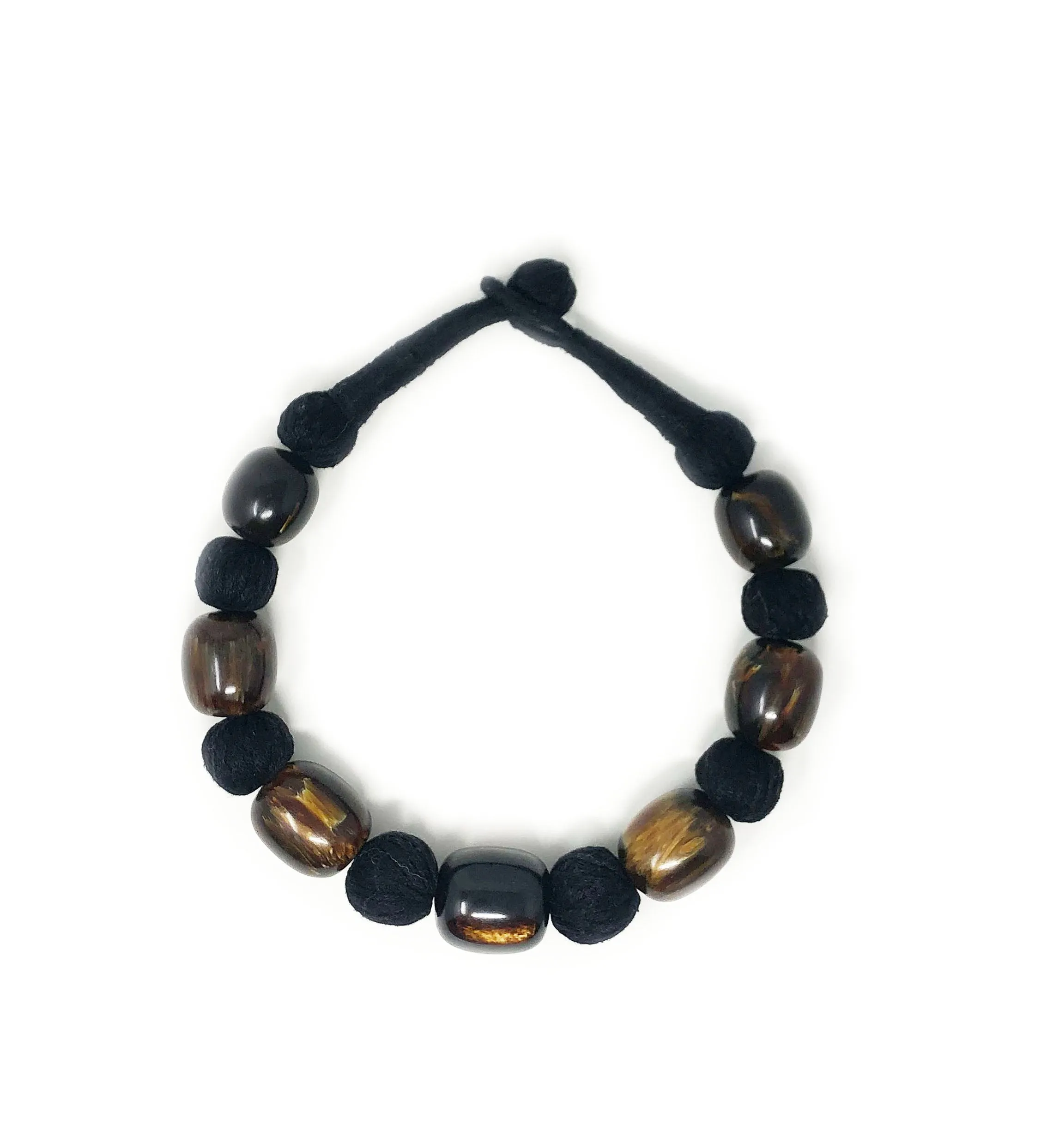 Brown Resin Knotted Choker
