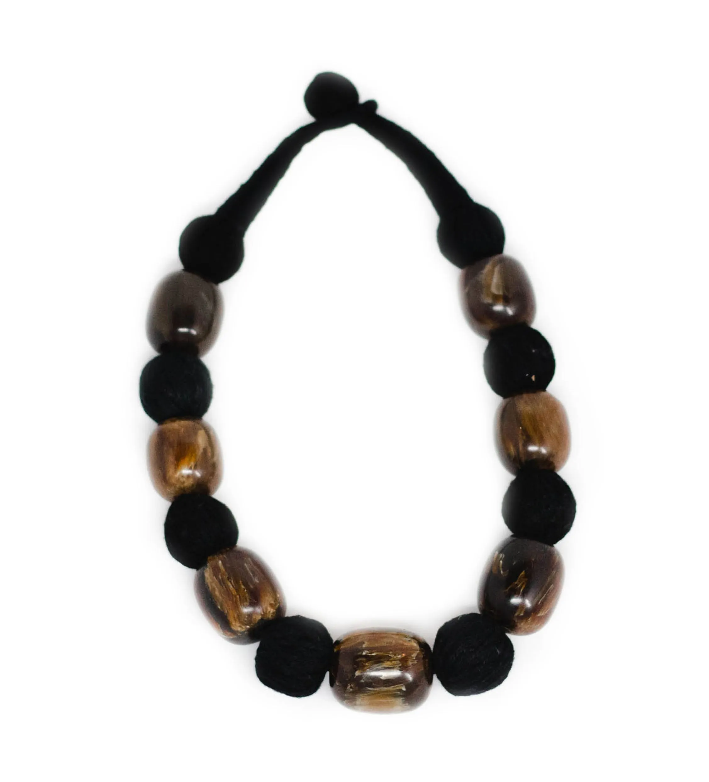 Brown Resin Knotted Choker