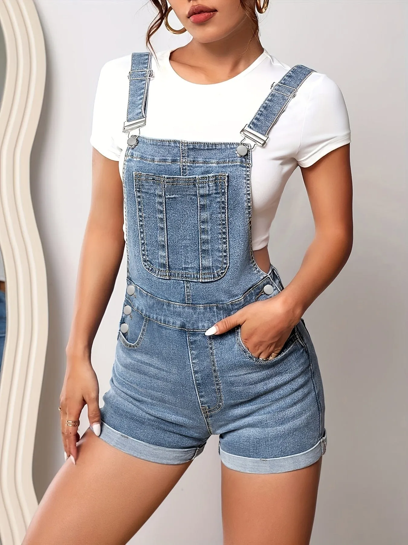 Casual Everyday Denim Jumpsuit