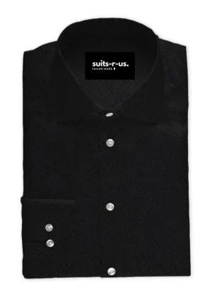 Charcoal Diagonal Twill Shirt