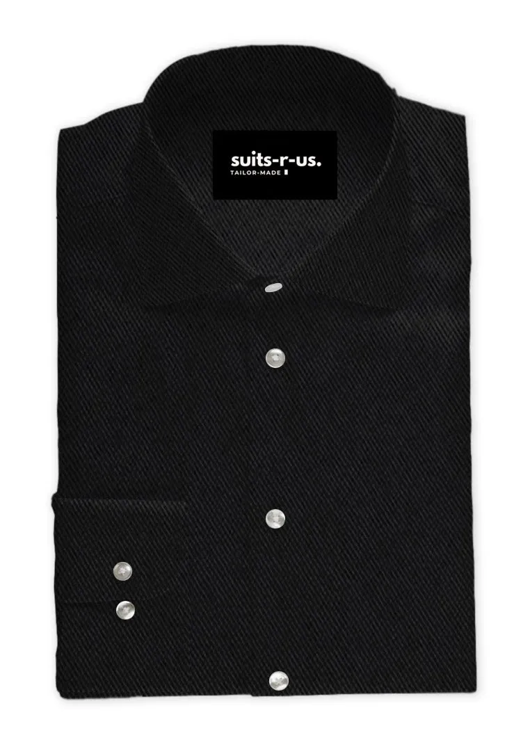 Charcoal Diagonal Twill Shirt