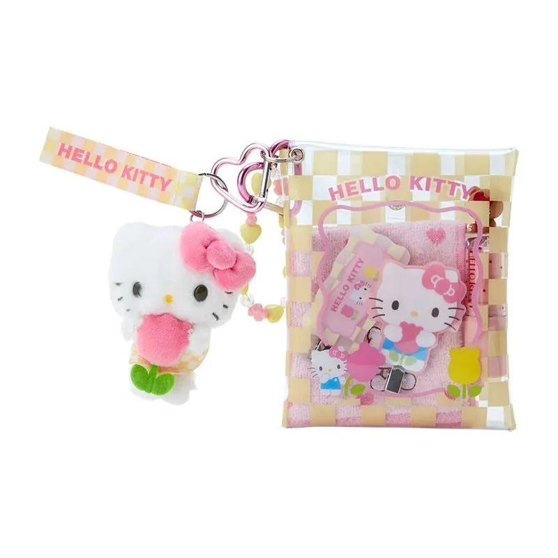 Cinnamoroll Clear Snap Mini Pouch (Pastel Check Series)