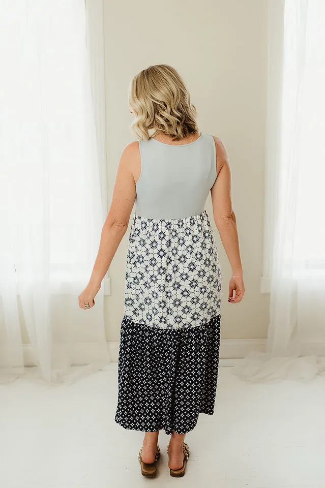 Colorblock Boho Midi