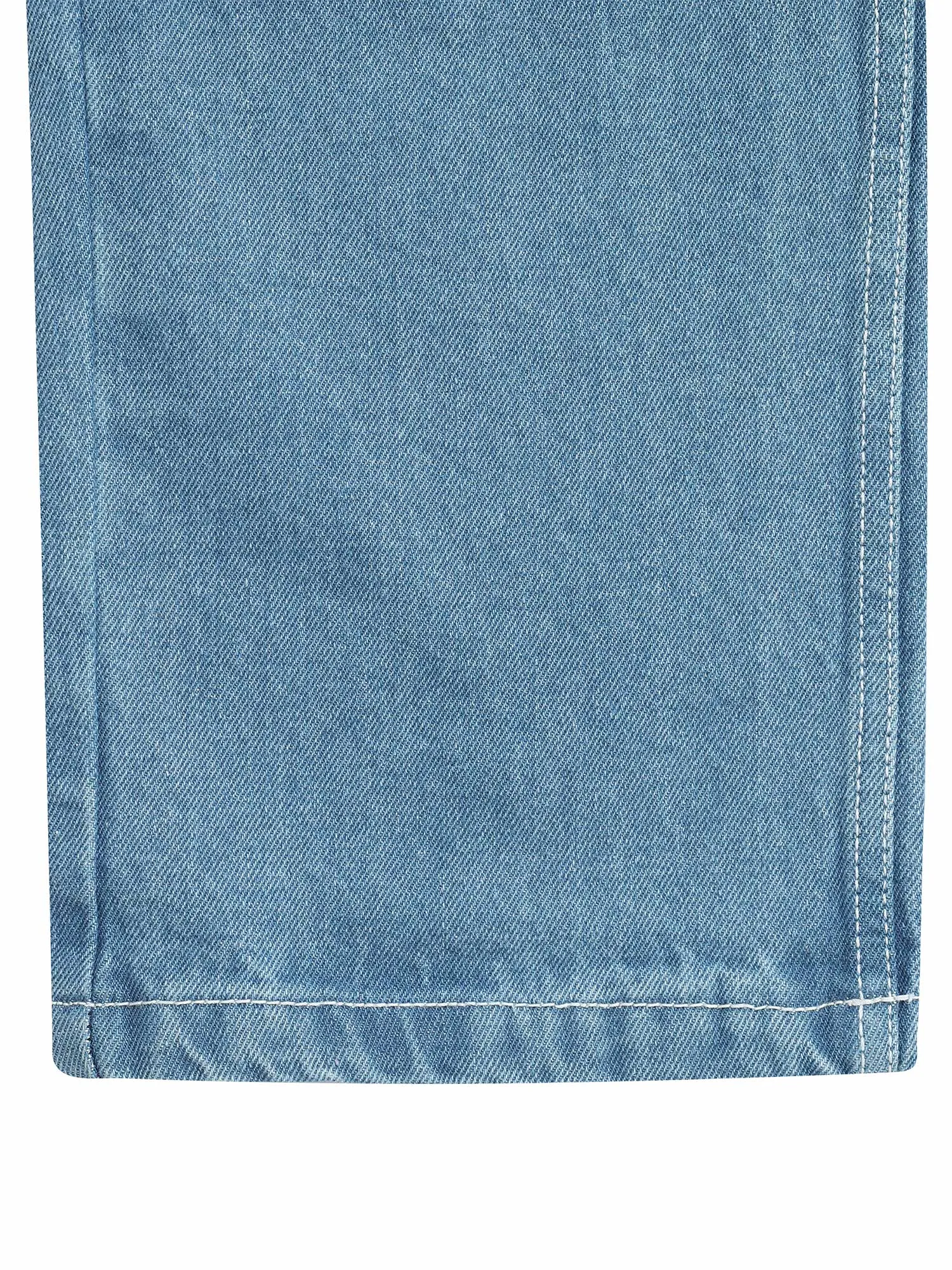 Contrast Relaxed Mid Blue Denim