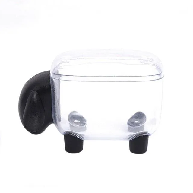 Creative Cotton Swab Box Transparent Sheep Storage