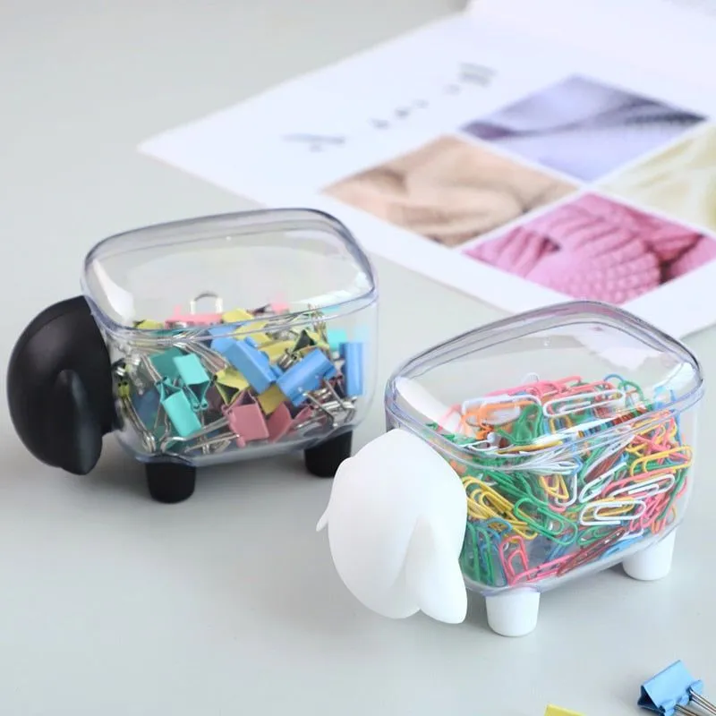 Creative Cotton Swab Box Transparent Sheep Storage