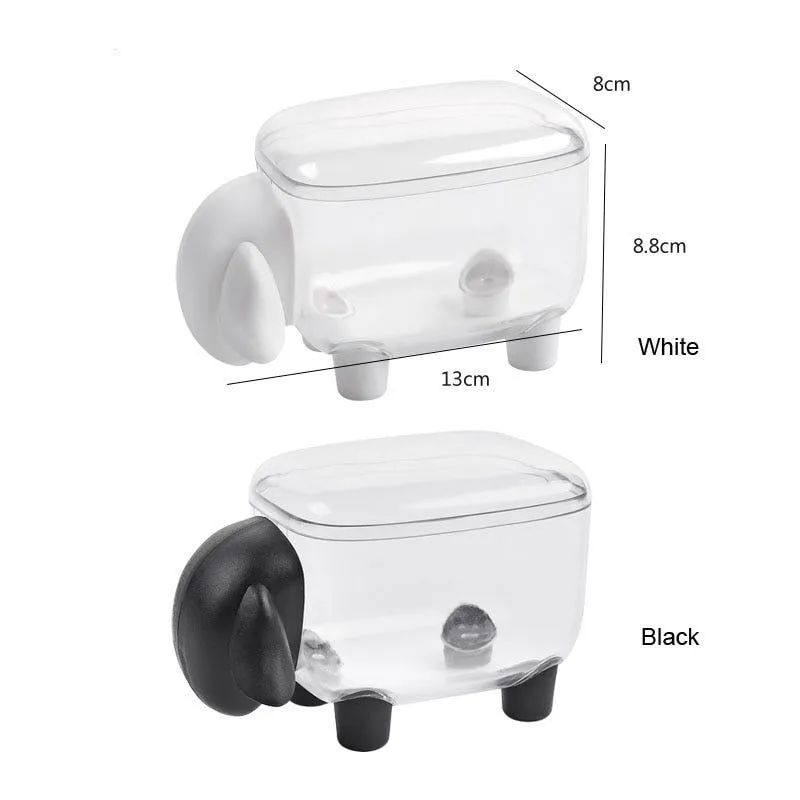 Creative Cotton Swab Box Transparent Sheep Storage