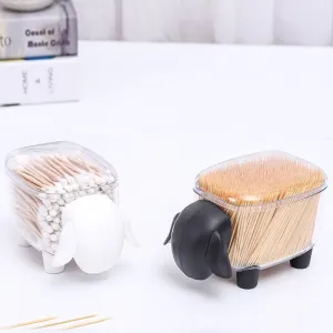 Creative Cotton Swab Box Transparent Sheep Storage