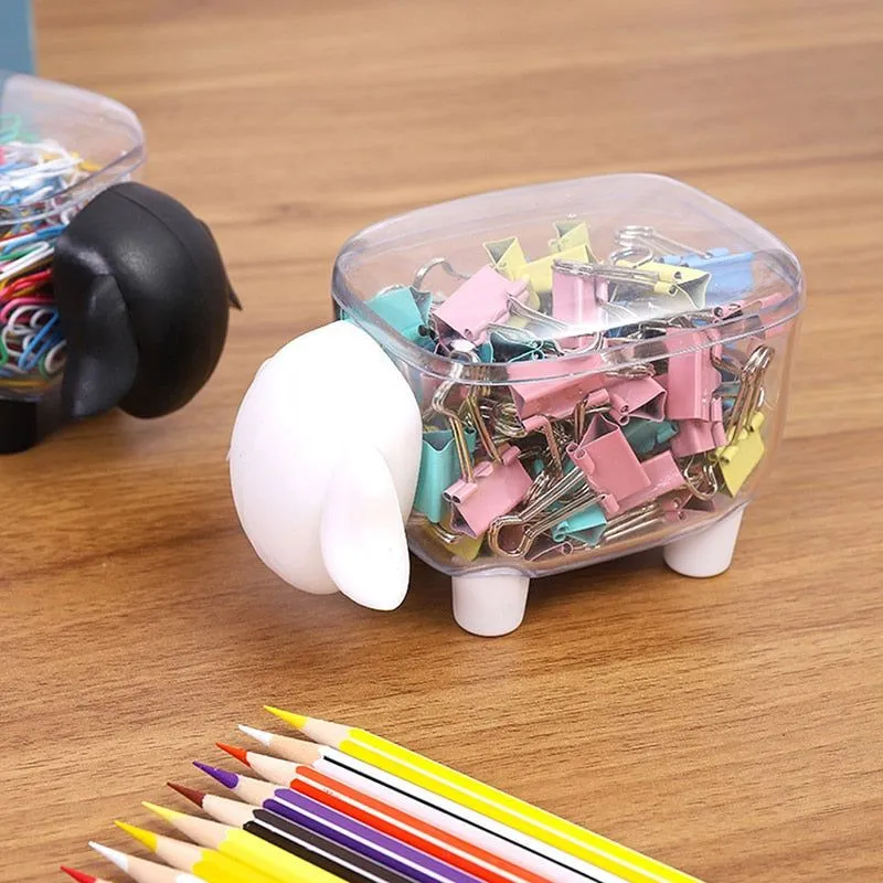 Creative Cotton Swab Box Transparent Sheep Storage
