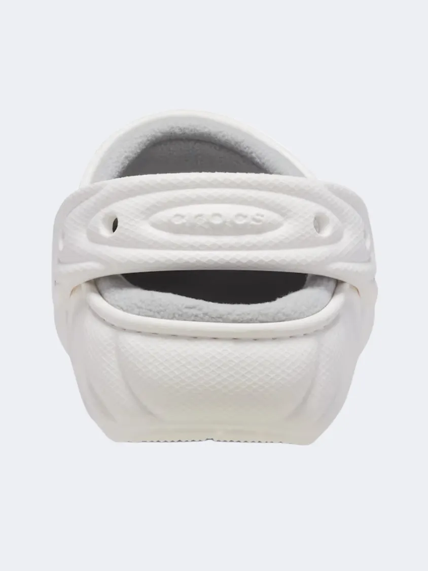 Crocs Classic Lined Puffer Clog Unisex Lifestyle Slippers White