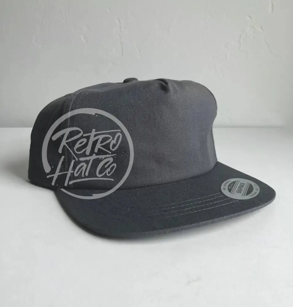 Dark Gray Classic Snapback (no rope)