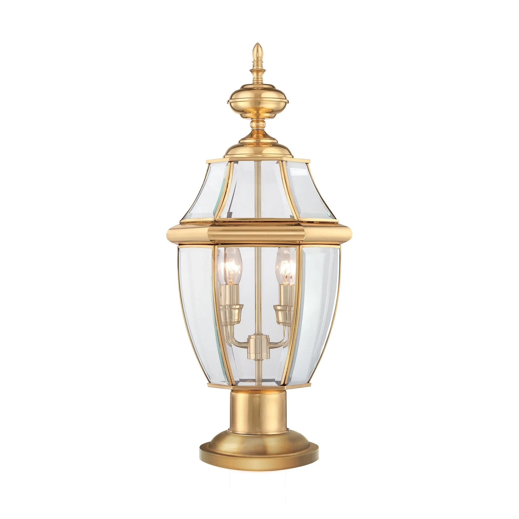 Edderton Polished Brass Outdoor Pedestal - ID 9192