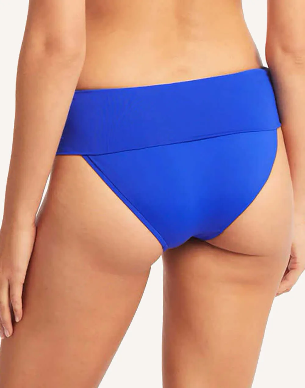 Essentials Cobalt Roll Top Bikini Bottom