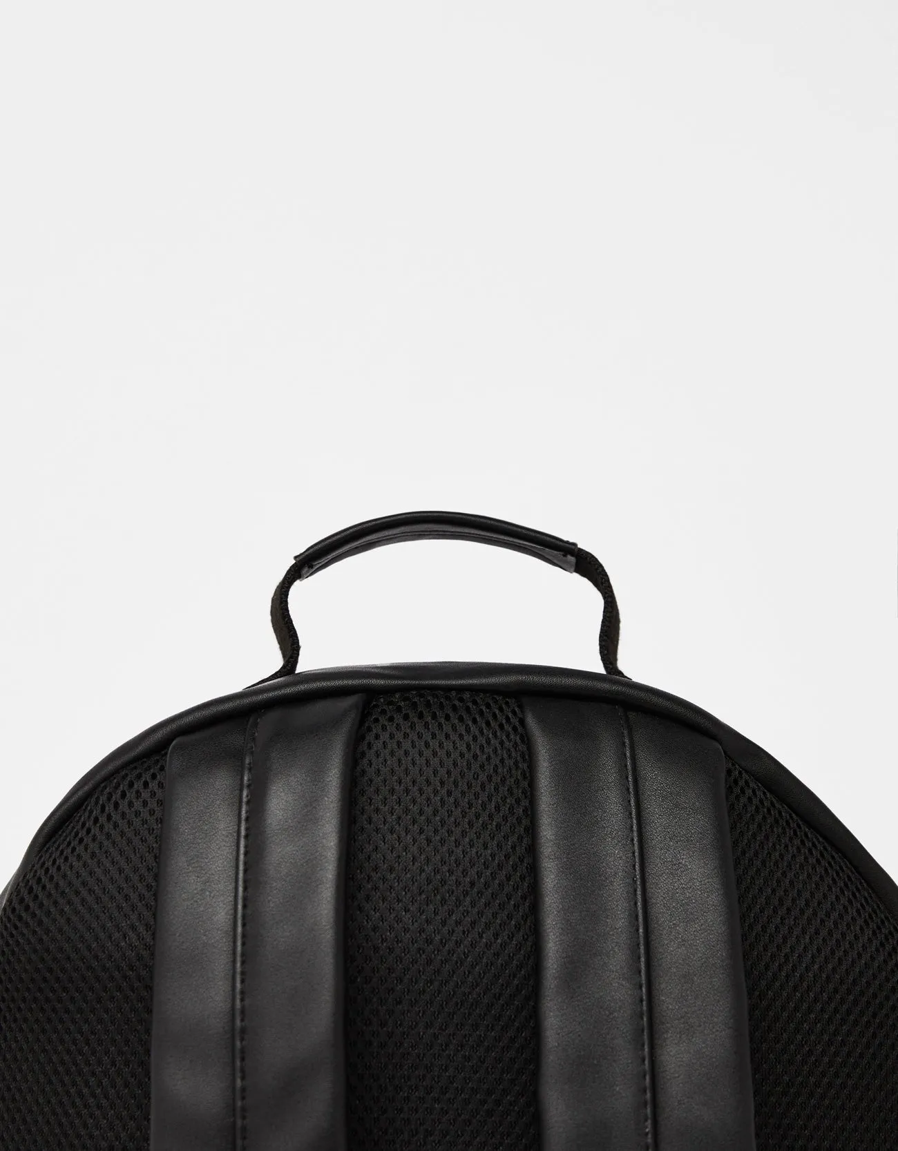 Faux leather backpack