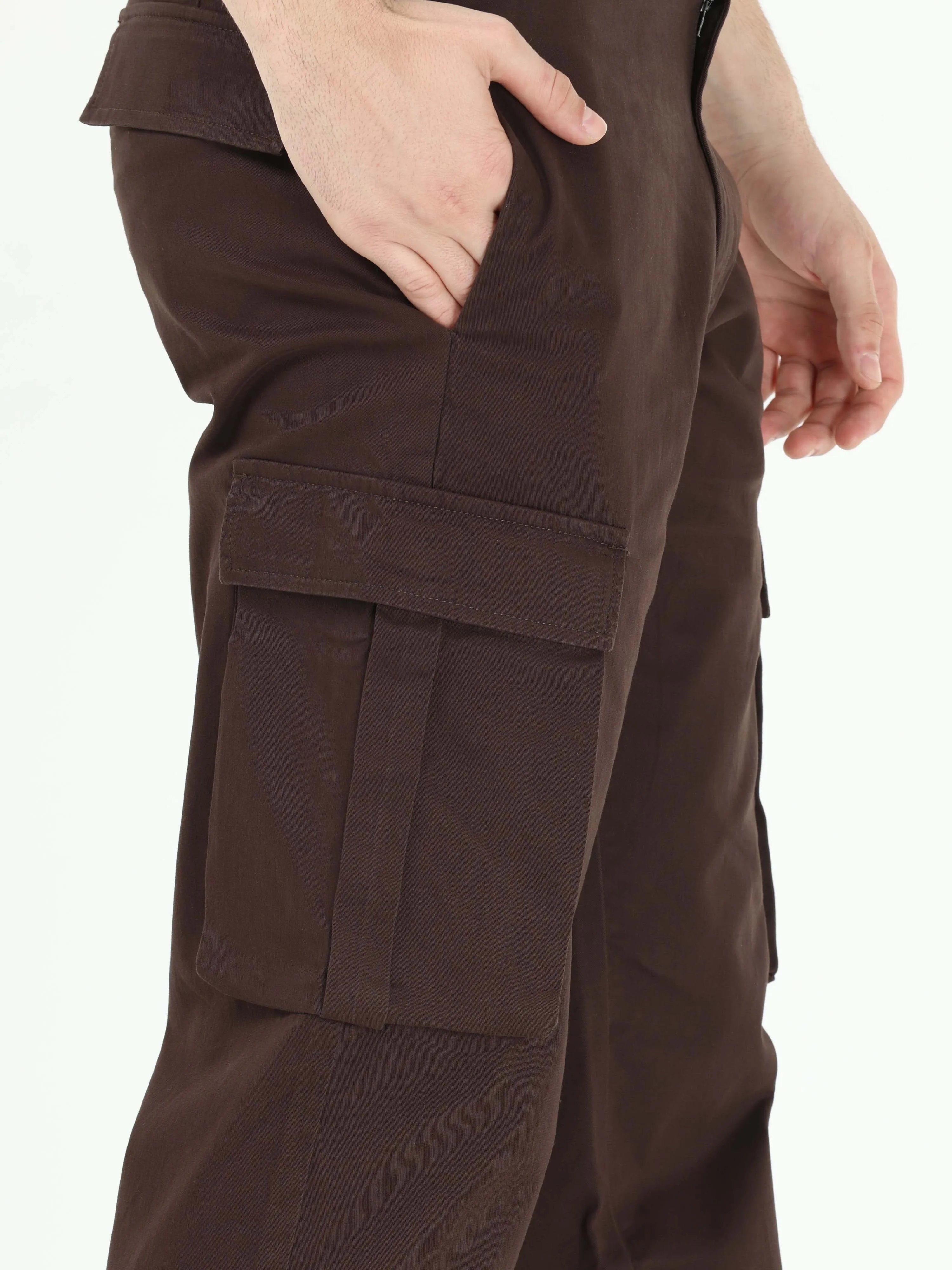 Finest Twill Brown Baggy Fit Cargo