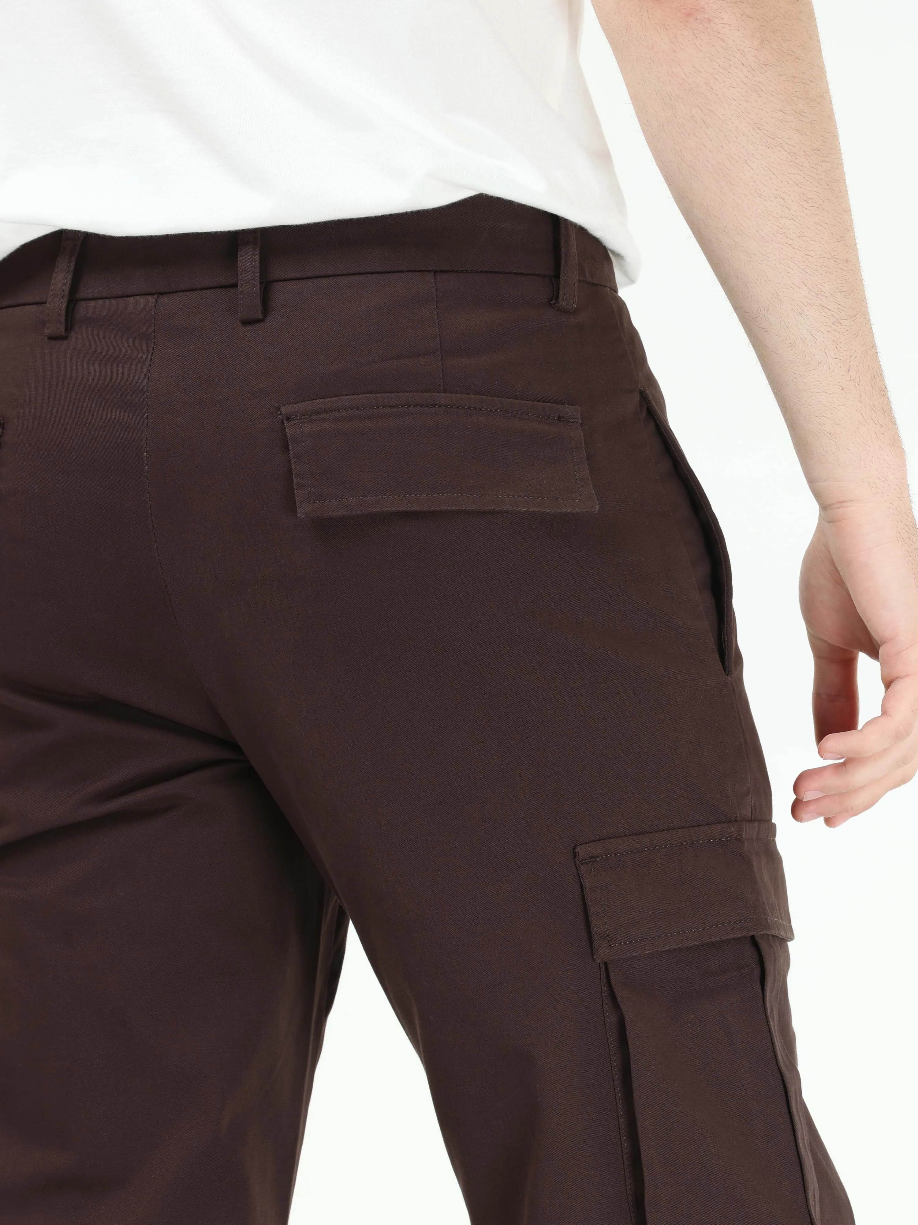 Finest Twill Brown Baggy Fit Cargo