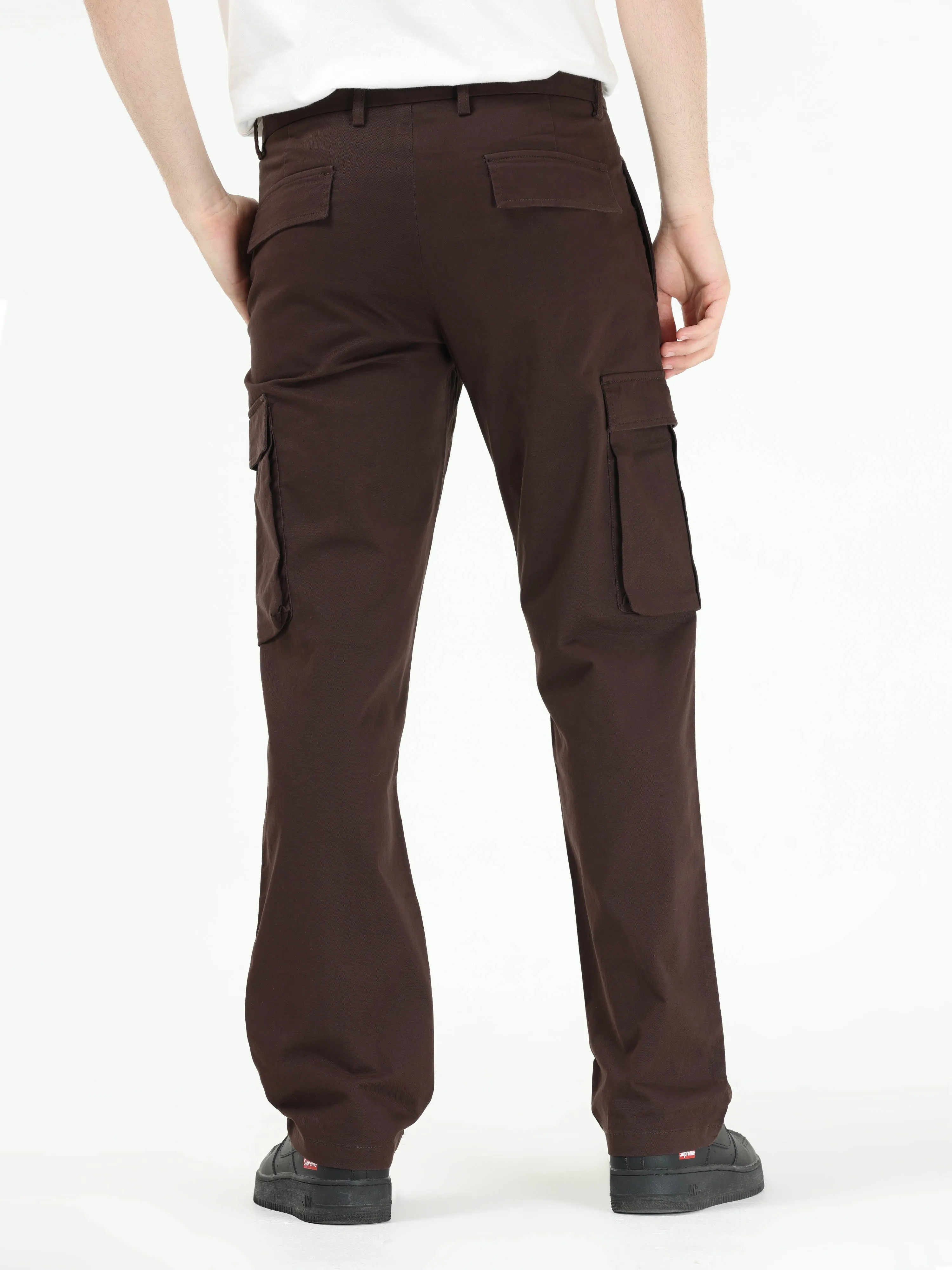 Finest Twill Brown Baggy Fit Cargo