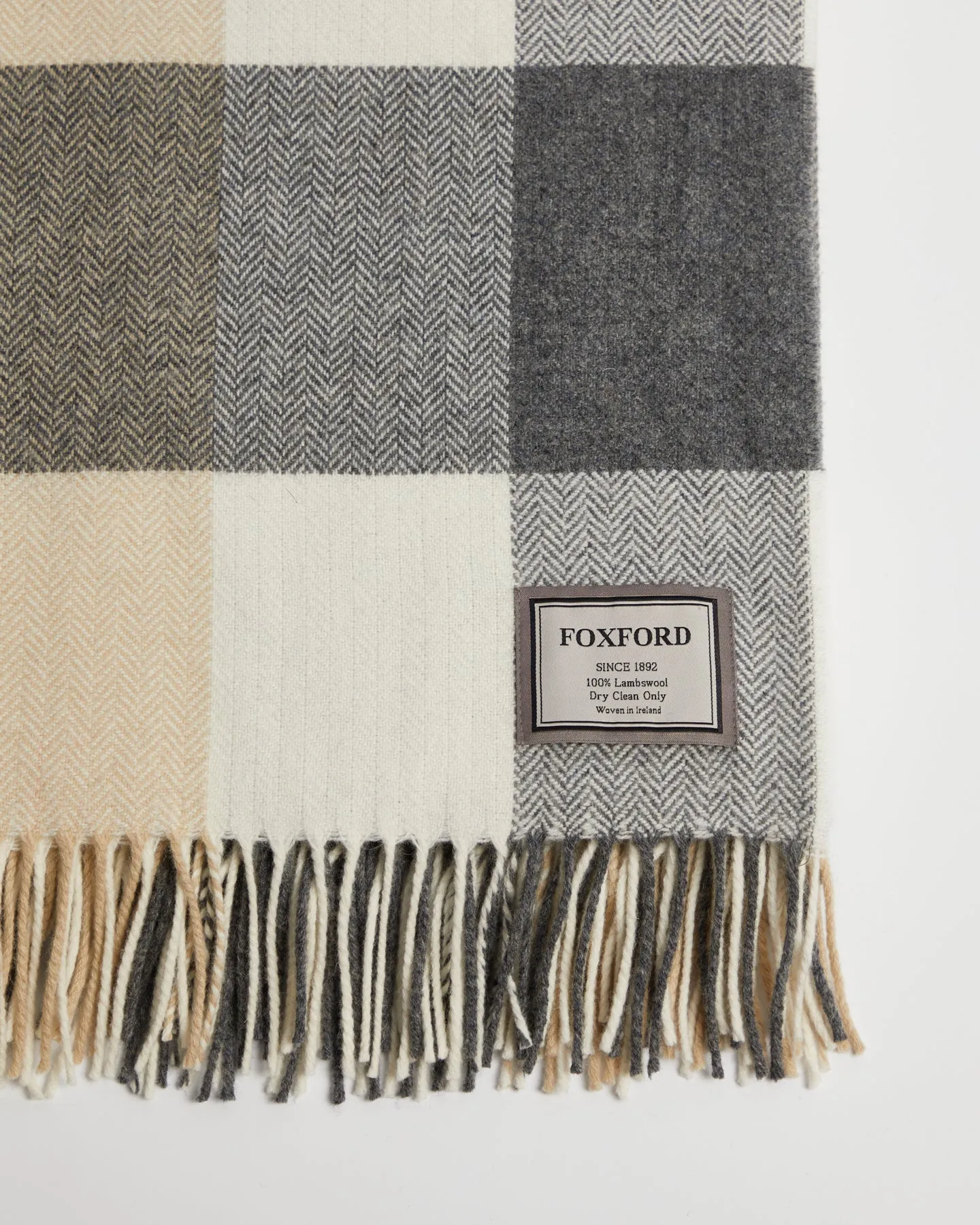 Foxford Classic Check Lambswool Throw