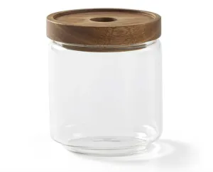 Glass Storage Jar/Wooden Lid