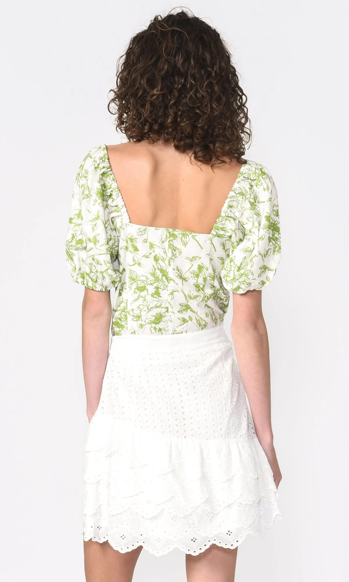 Glenda Ecovero Toile Print Top - Organic Linen