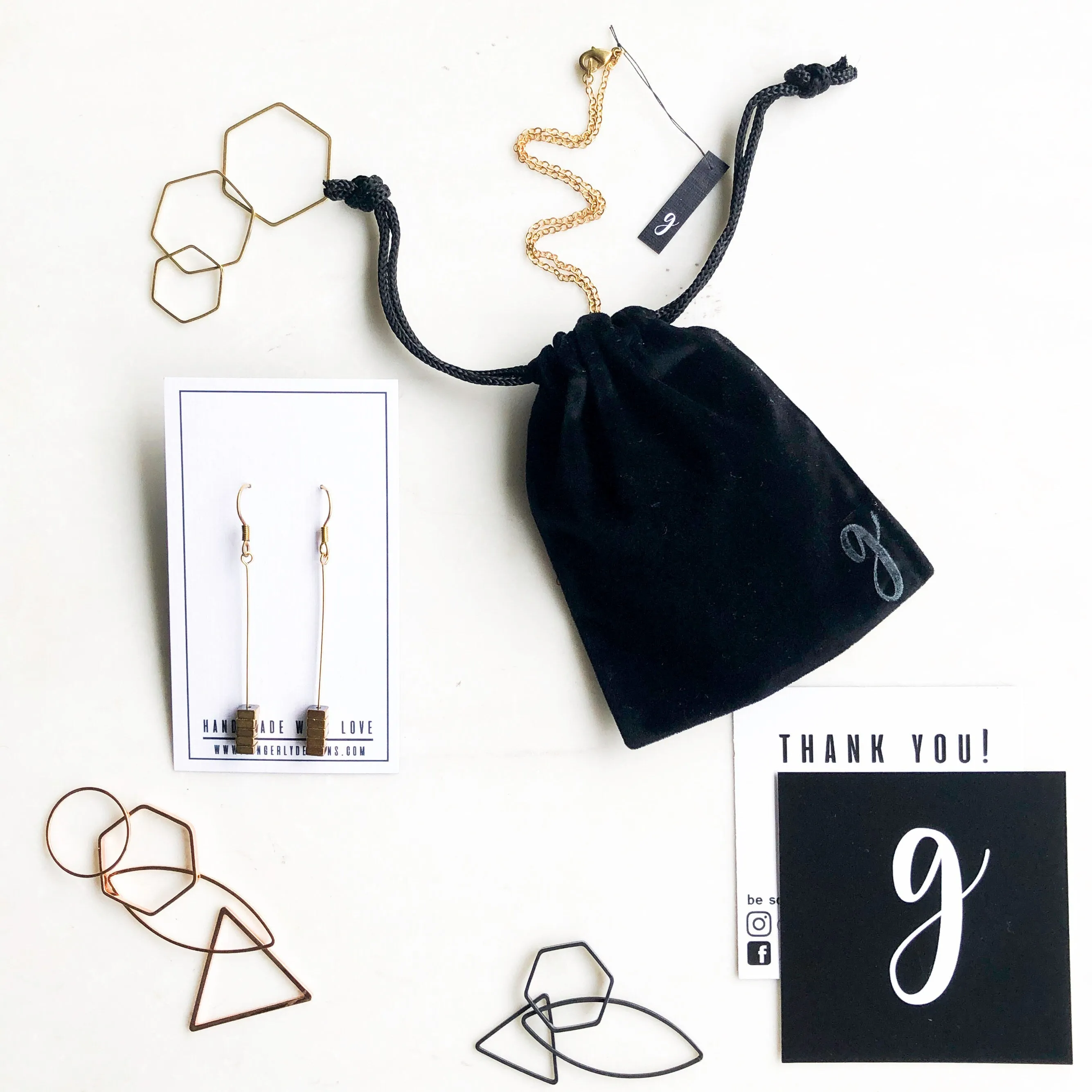 Gold Boho Triangle Necklace