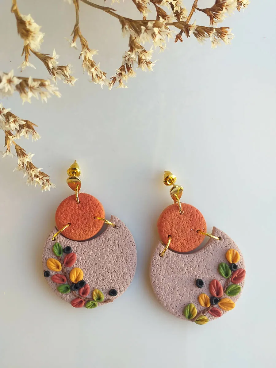 Handmade by Mona Handmade Polymer Clay Earrings 5cm