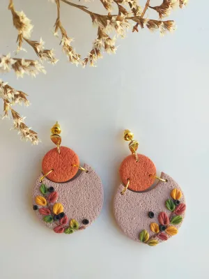 Handmade by Mona Handmade Polymer Clay Earrings 5cm
