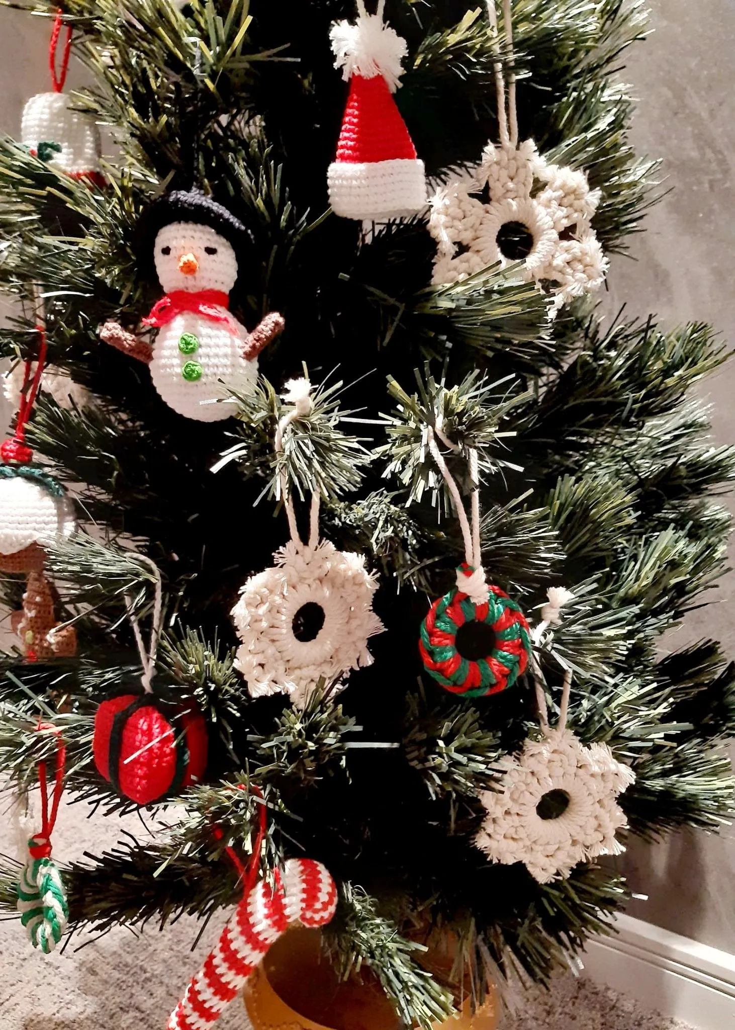 Handmade Macrame Christmas Ornament - Pack of 3 - Christmas Wreath