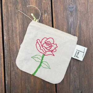 Hemp Hand Embroidered Pouch