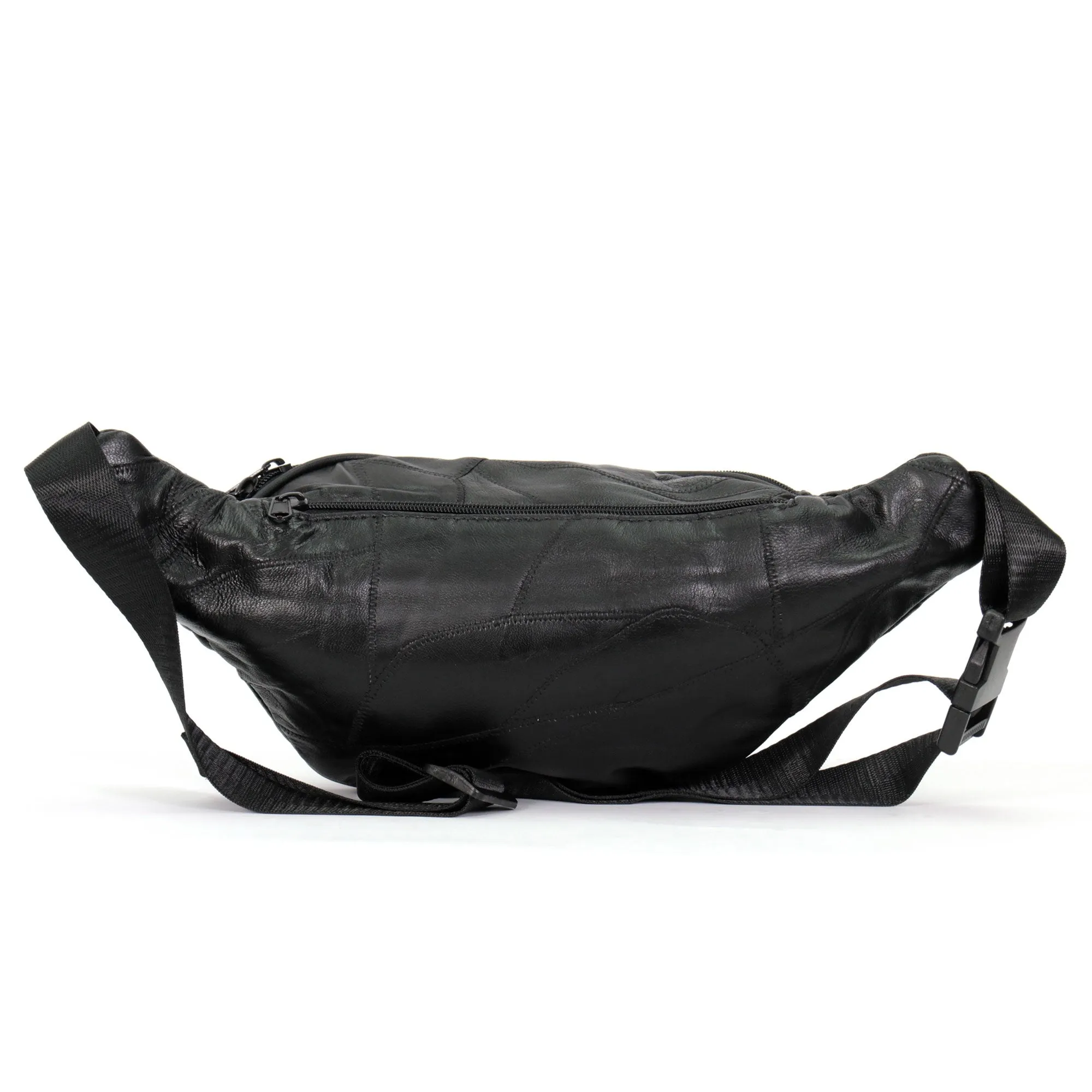 Hot Leathers BGA1002 Black Leather Belly Pouch