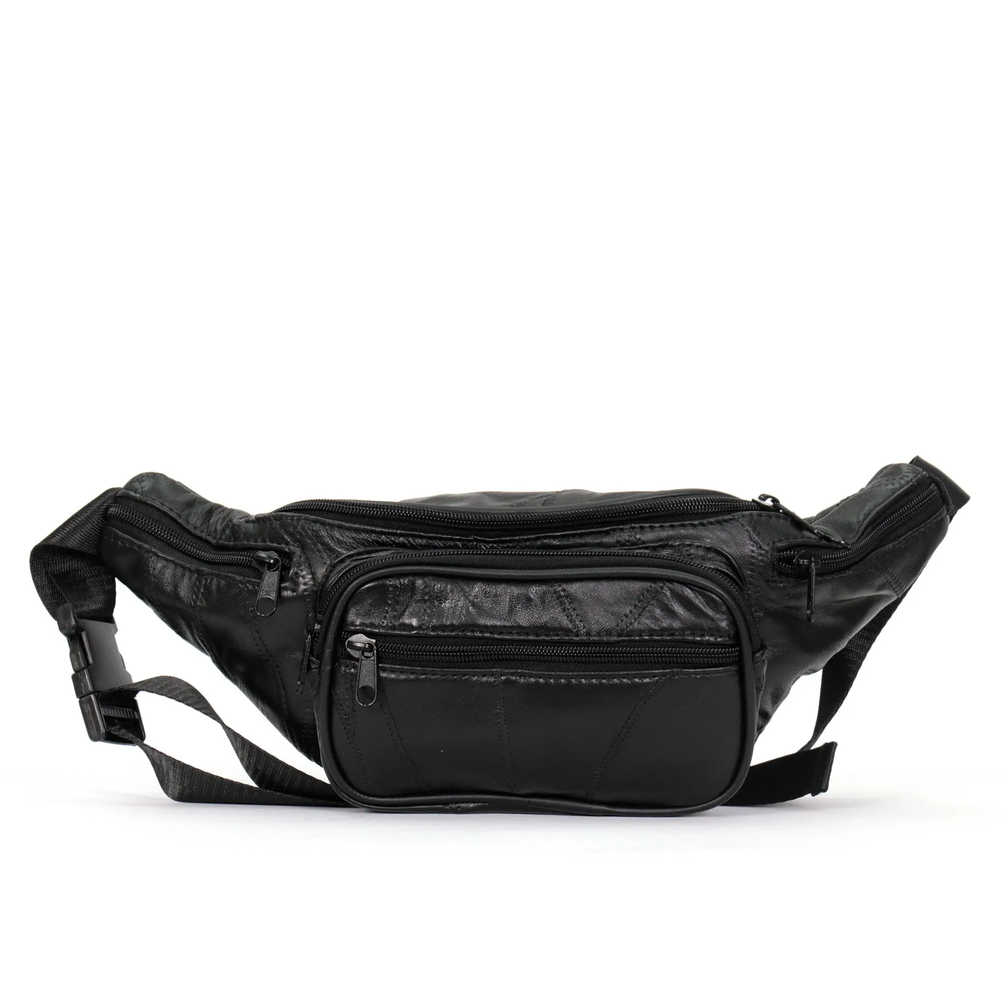 Hot Leathers BGA1002 Black Leather Belly Pouch
