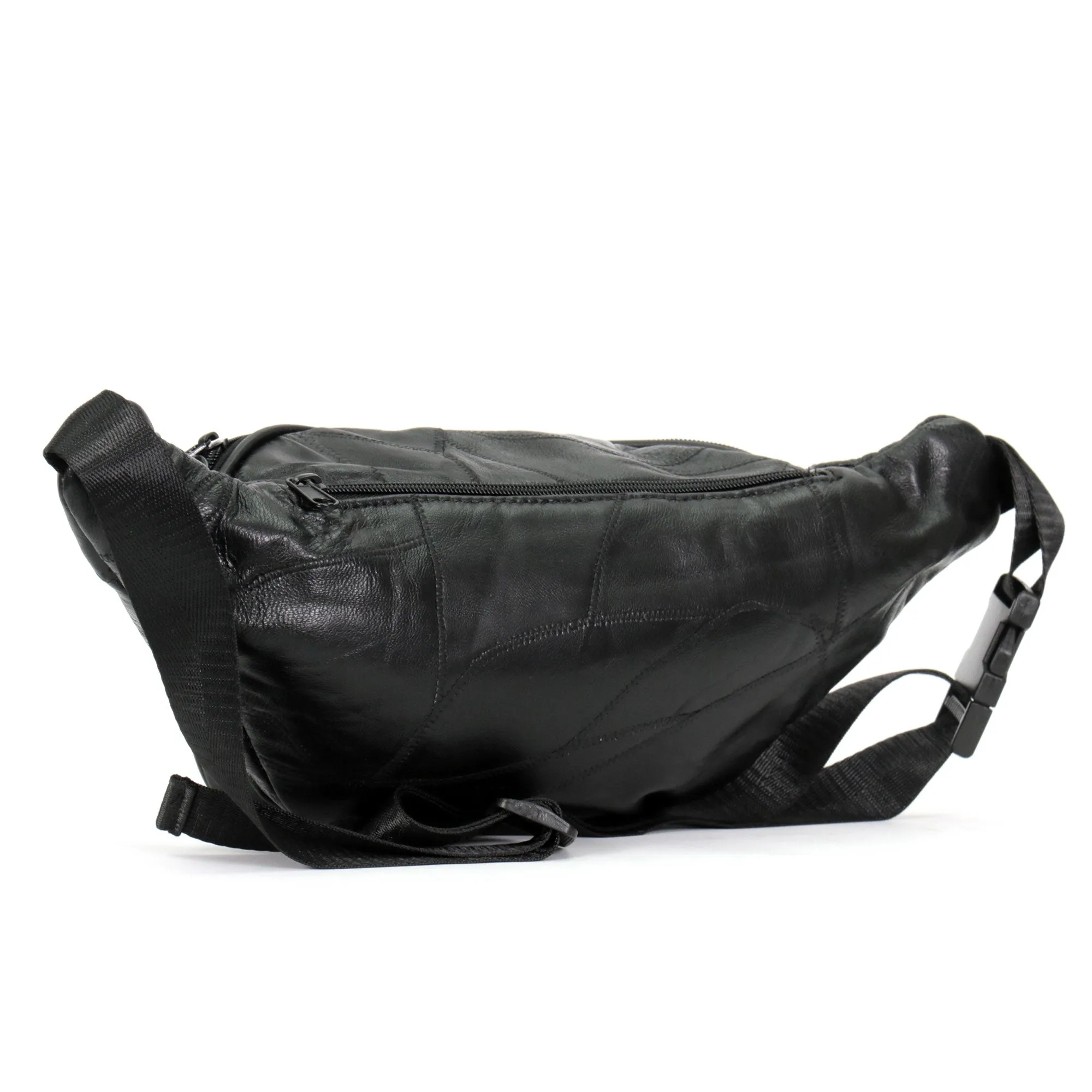 Hot Leathers BGA1002 Black Leather Belly Pouch