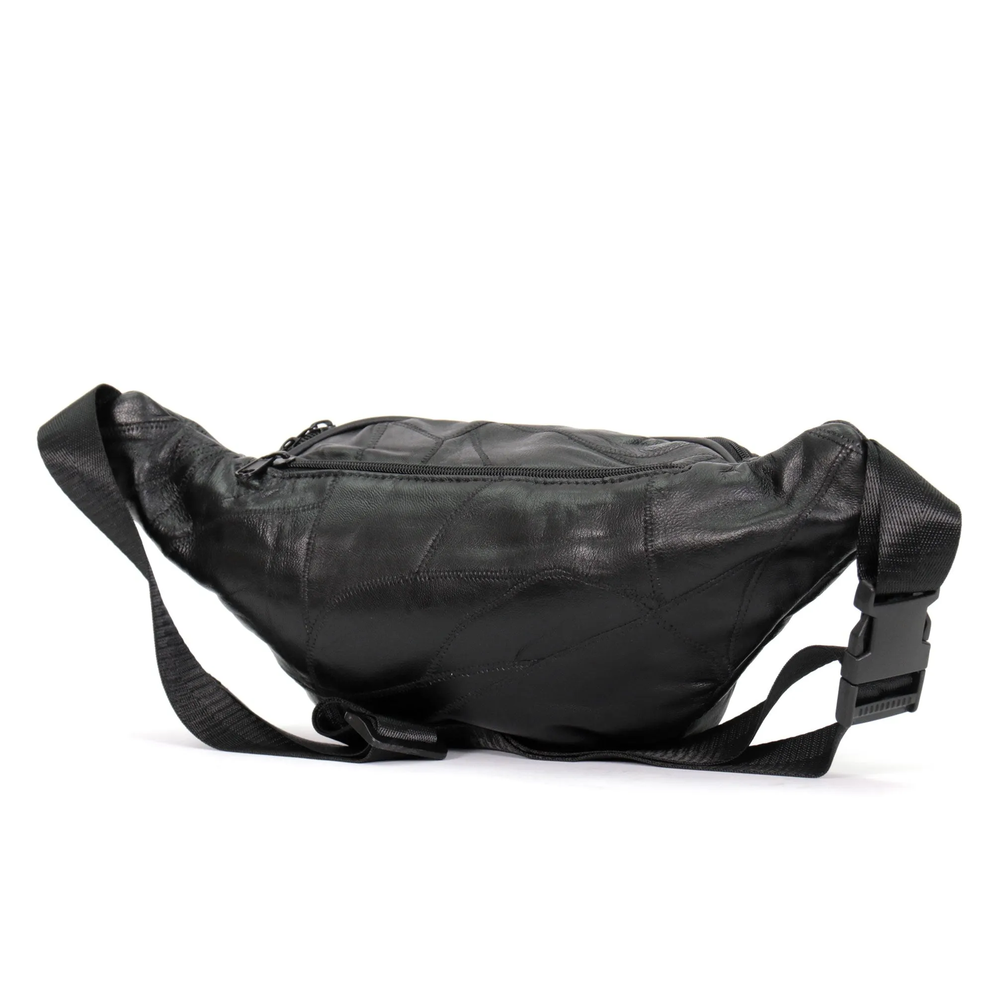 Hot Leathers BGA1002 Black Leather Belly Pouch