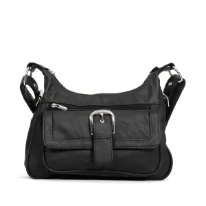 Hot Leathers Leather Purse With Front Buckle Pocket