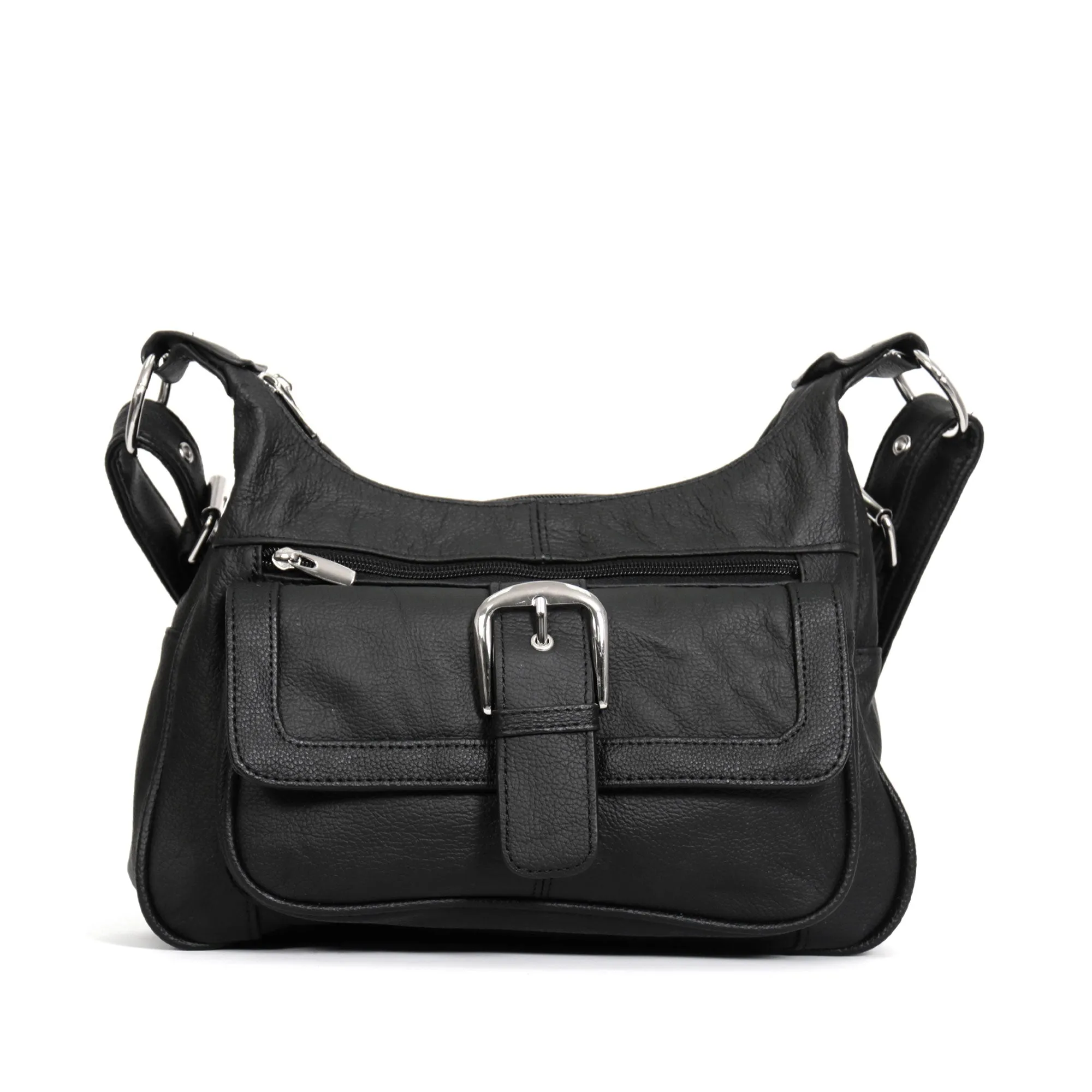 Hot Leathers Leather Purse With Front Buckle Pocket