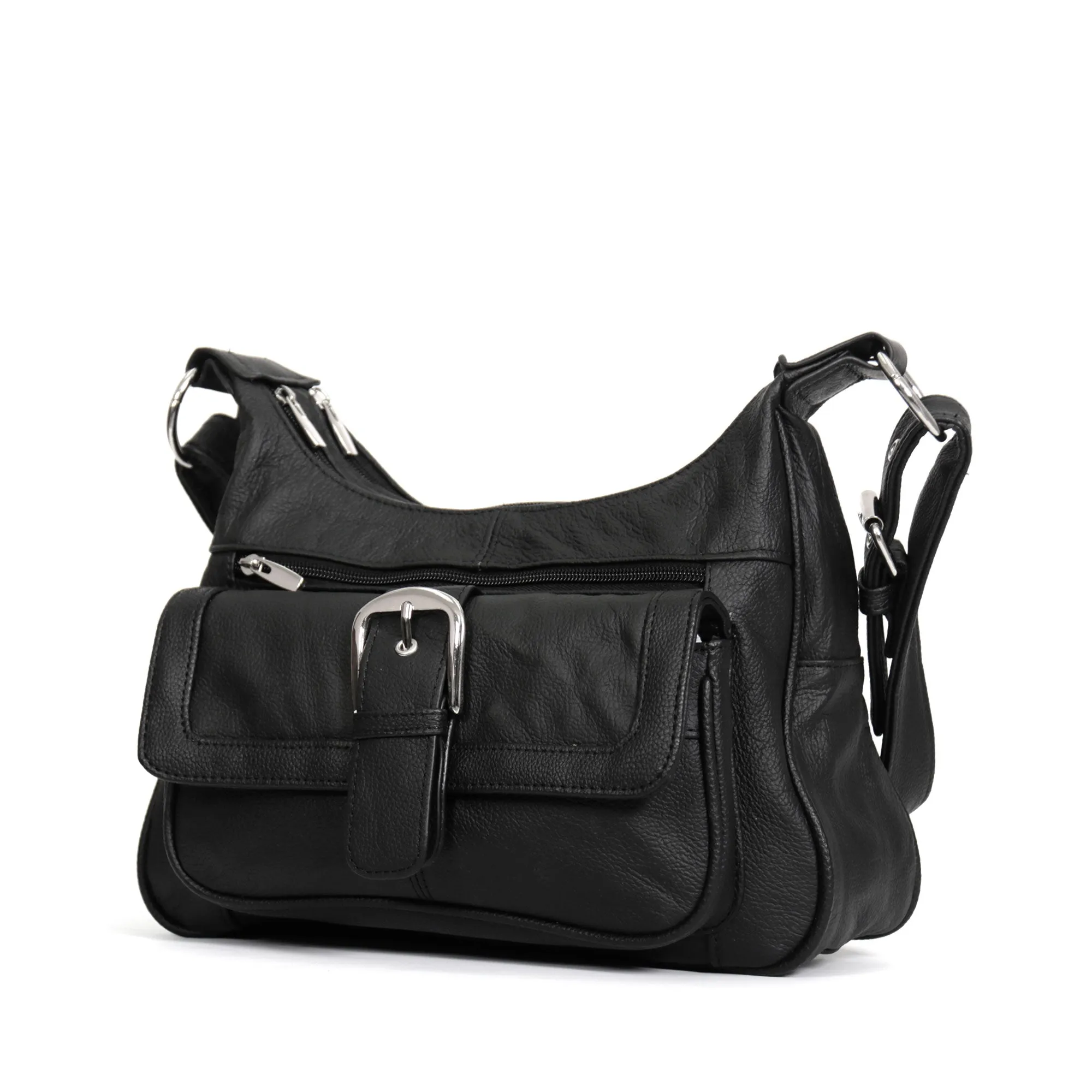 Hot Leathers Leather Purse With Front Buckle Pocket