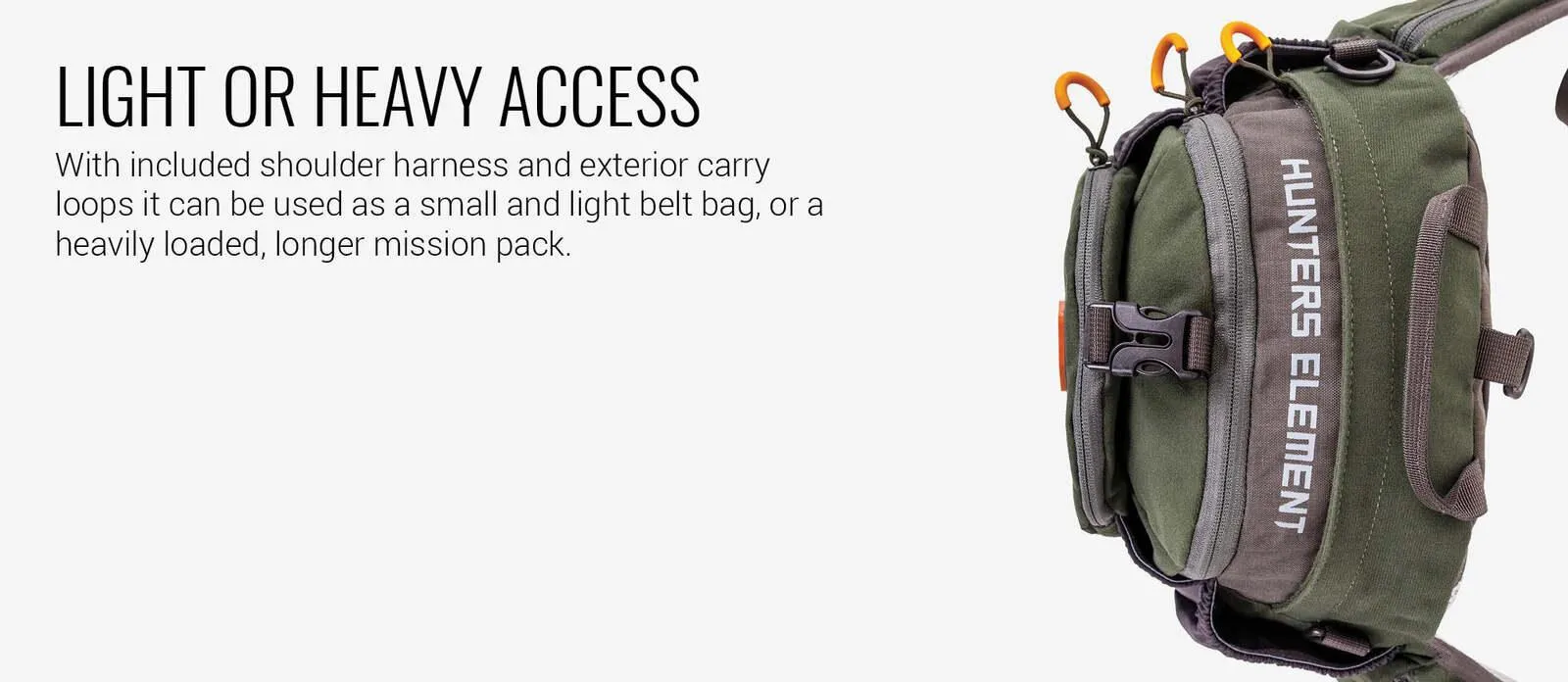 HUNTERS ELEMENT DIVIDE BELT BAG FOREST GREEN