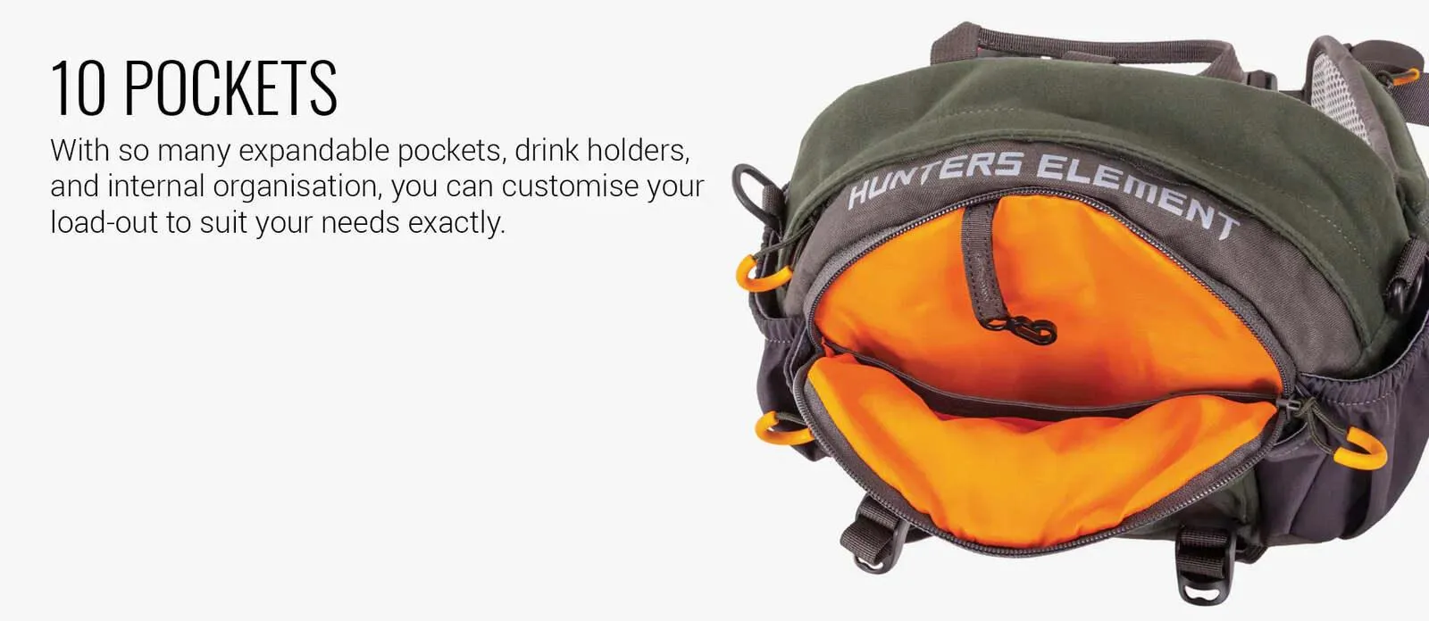 HUNTERS ELEMENT DIVIDE BELT BAG FOREST GREEN